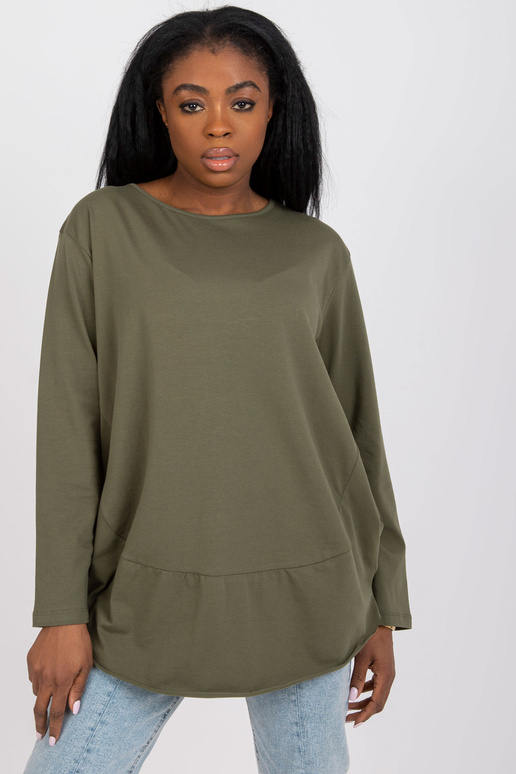 Khaki pamata kokvilnas blūze Renata