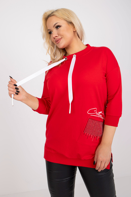 Sarkana kokvilnas tunika liela izmēra...