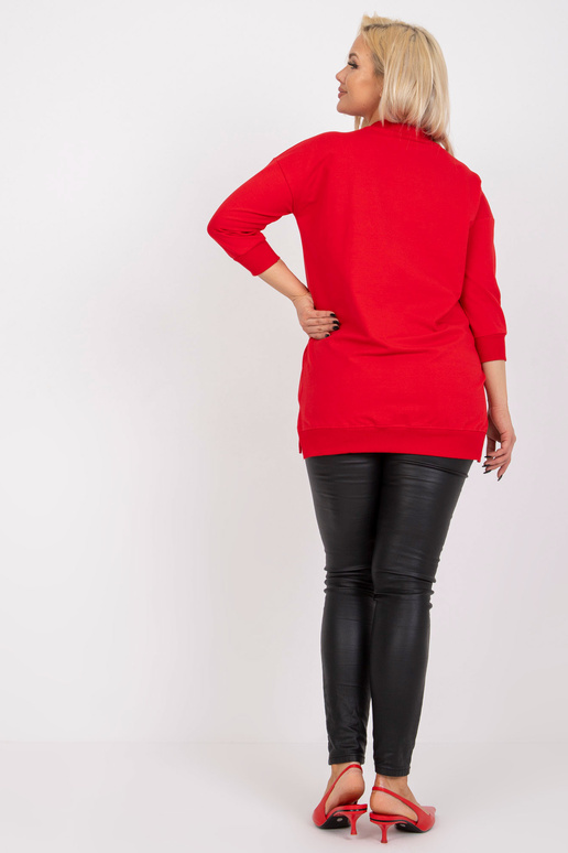 Sarkana kokvilnas tunika liela izmēra...