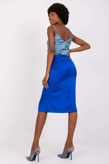 Tumši zili trapecveida midi... 2