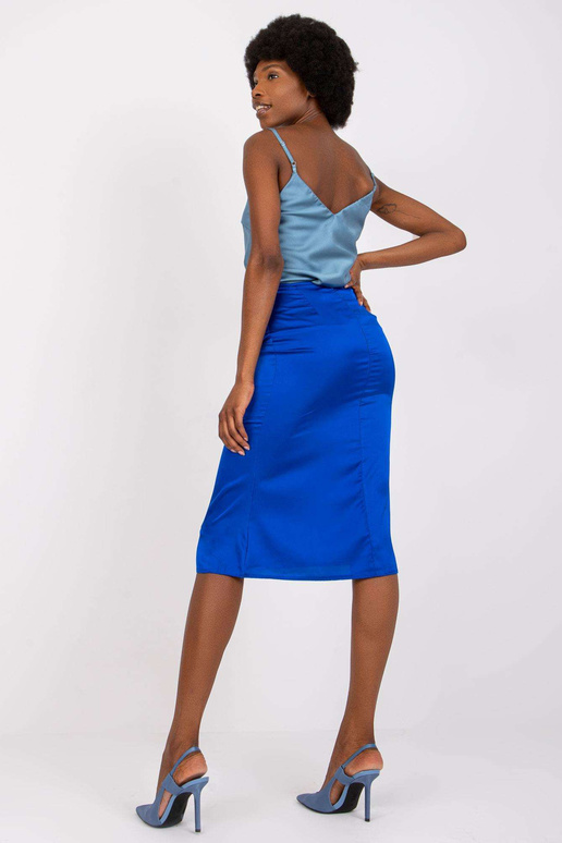 Tumši zili trapecveida midi svārki...