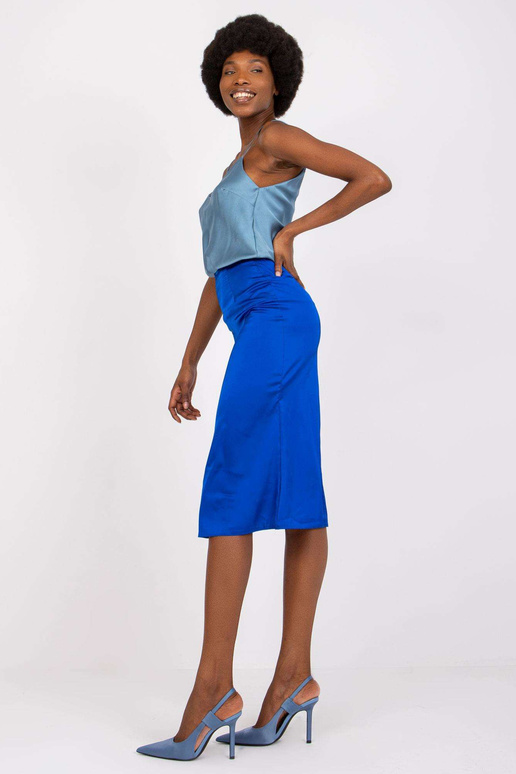 Tumši zili trapecveida midi svārki...