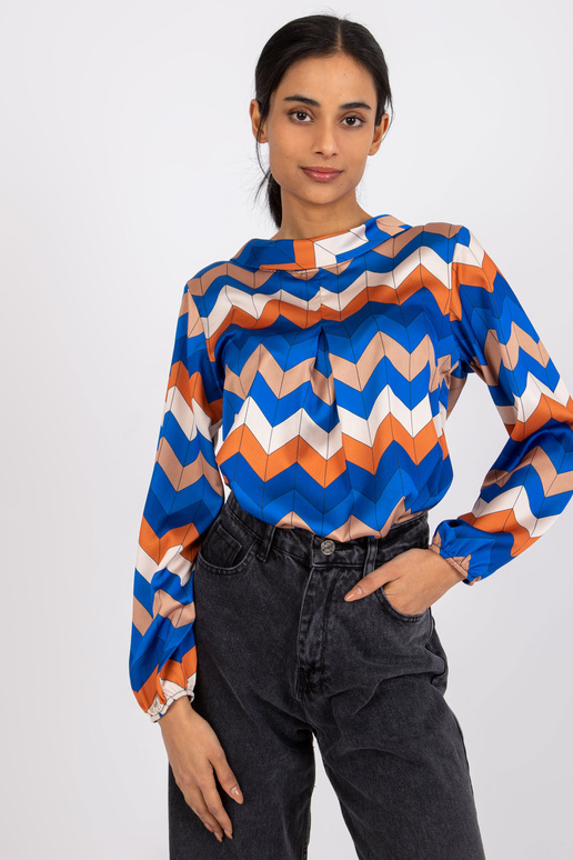 Tumši zila blūze ar Silēzijas apdrukām Tumši zila blūze ar Silēzijas apdrukām