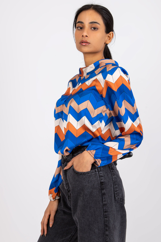 Tumši zila blūze ar Silēzijas apdrukām Tumši zila blūze ar Silēzijas apdrukām