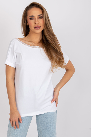 Balta blūze ar kakla...