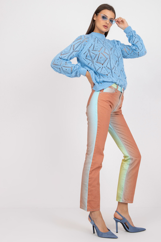 Zils ažūra klasisks džemperis ar...