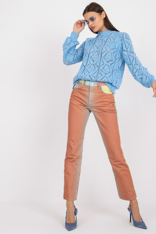 Zils ažūra klasisks džemperis ar...