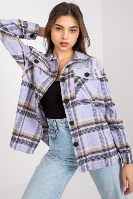 Melns un violets sieviešu rūtains...