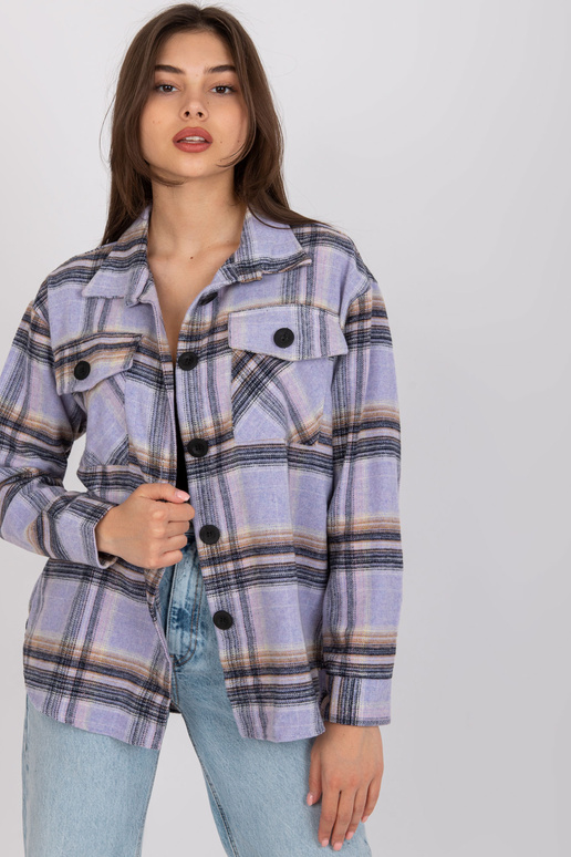 Melns un violets sieviešu rūtains...