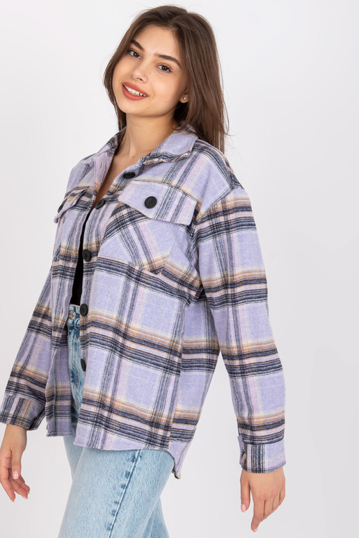 Melns un violets sieviešu rūtains...