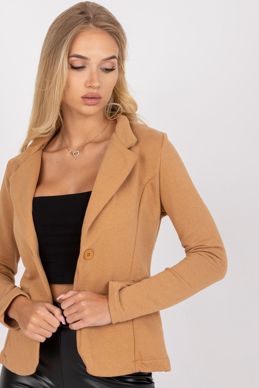 Kamieļu jaka ar garām piedurknēm