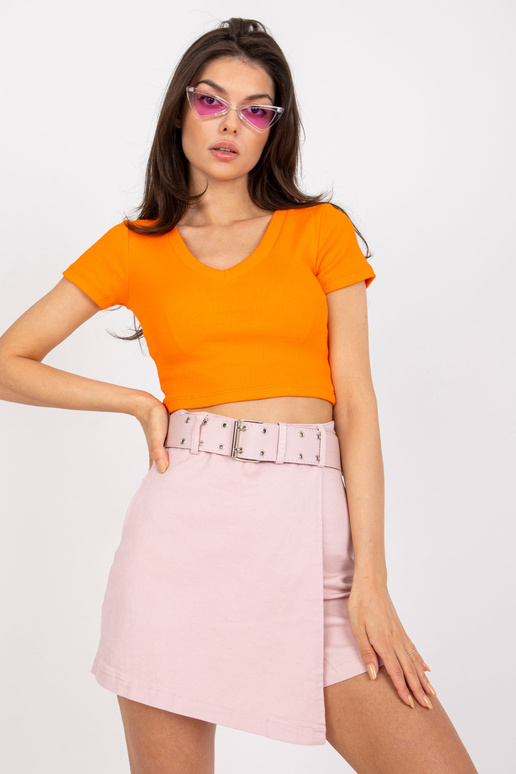 Rozā kokvilnas ikdienas šorti