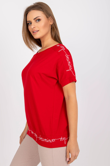 Sarkana ikdienas blūze ar...