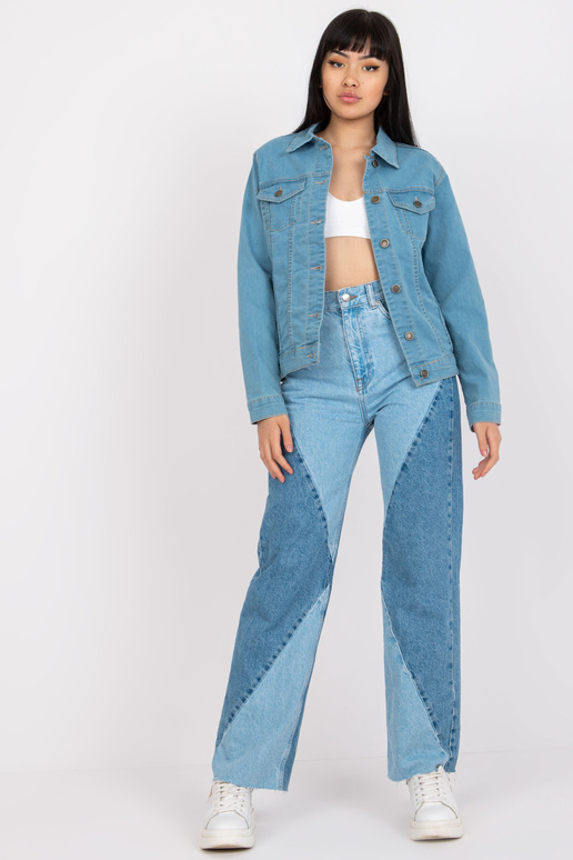 Gaiši zila klasiska džinsa jaka RUE... Gaiši zila klasiska džinsa jaka RUE...