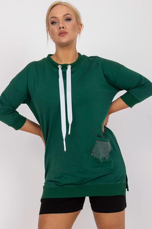 Tumši zaļa sporta krekla tunika liela...