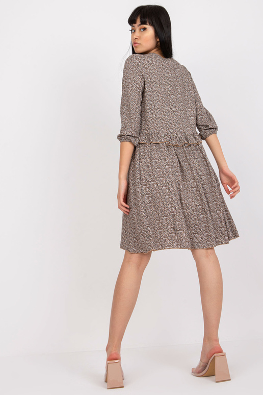 Brūna ikdienas kleita ar 3/4...