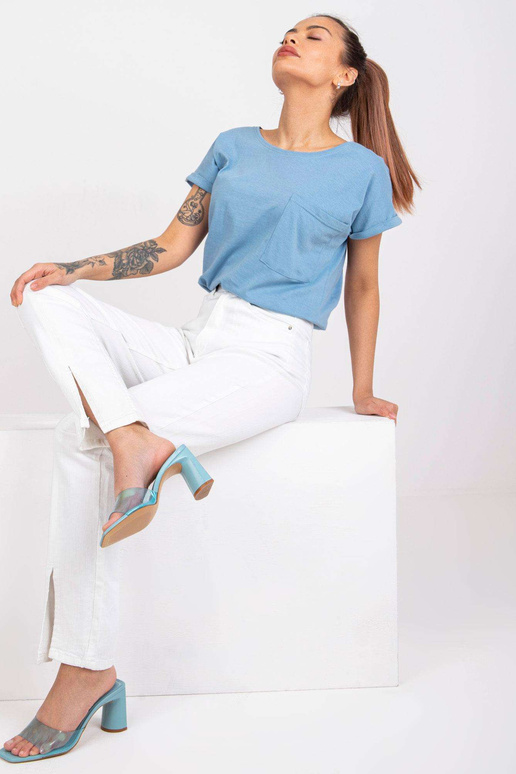 Gaiši zils t-krekls sievietēm basic...