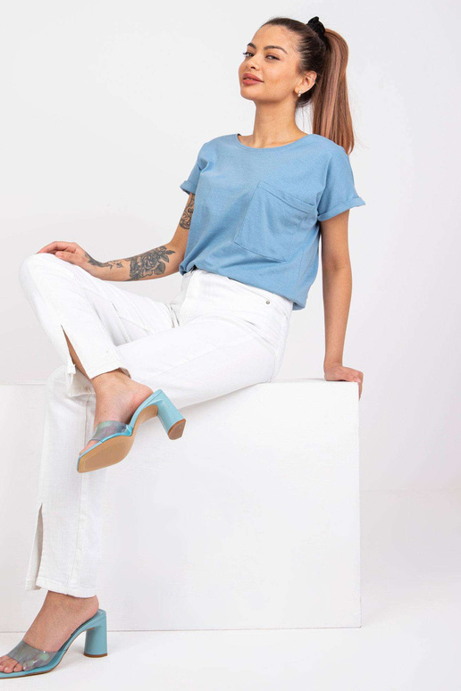 Gaiši zils t-krekls sievietēm basic...