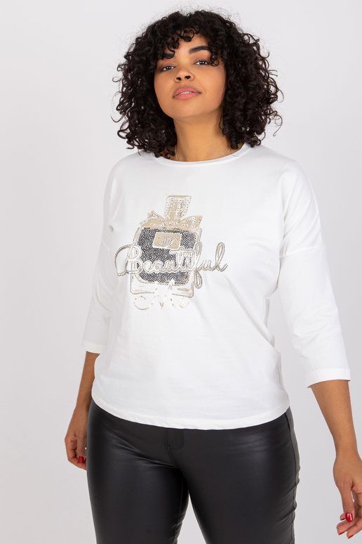 Ecru plus izmēra blūze ar Vickey...