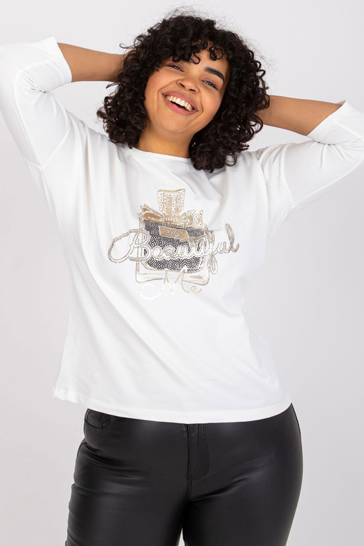 Ecru plus izmēra blūze ar Vickey...