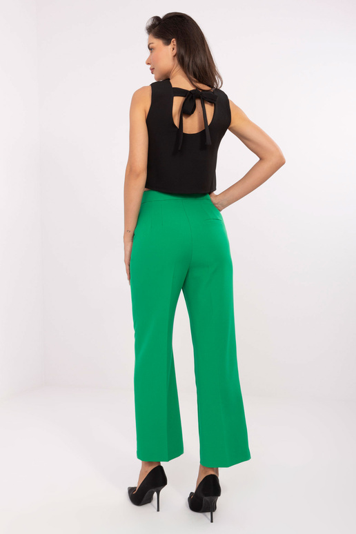 Zaļas eleganta auduma bikses ar... Zaļas eleganta auduma bikses ar...