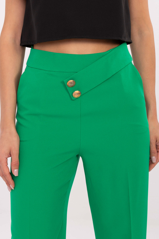 Zaļas eleganta auduma bikses ar... Zaļas eleganta auduma bikses ar...