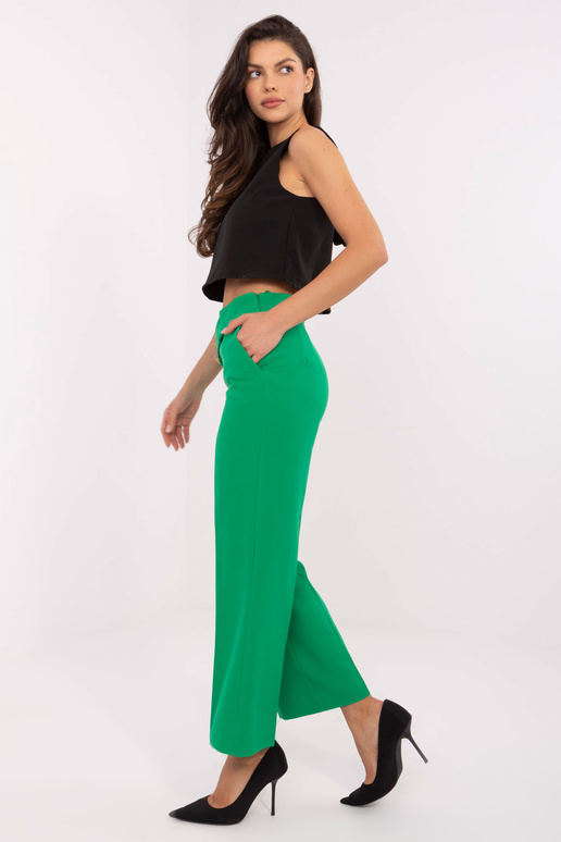 Zaļas eleganta auduma bikses ar... Zaļas eleganta auduma bikses ar...