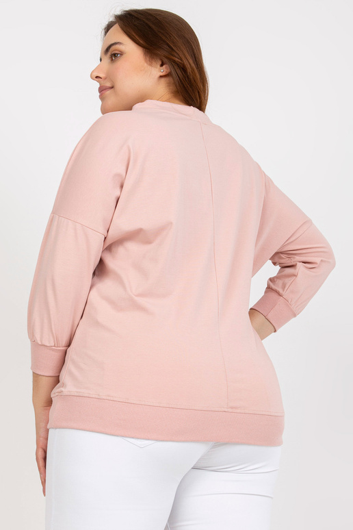 Putekļaini rozā plus izmēra blūze ar...