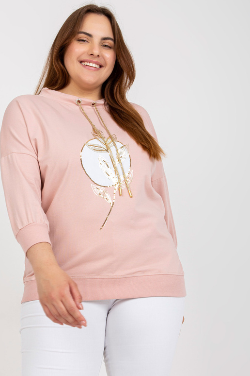 Putekļaini rozā plus izmēra blūze ar...