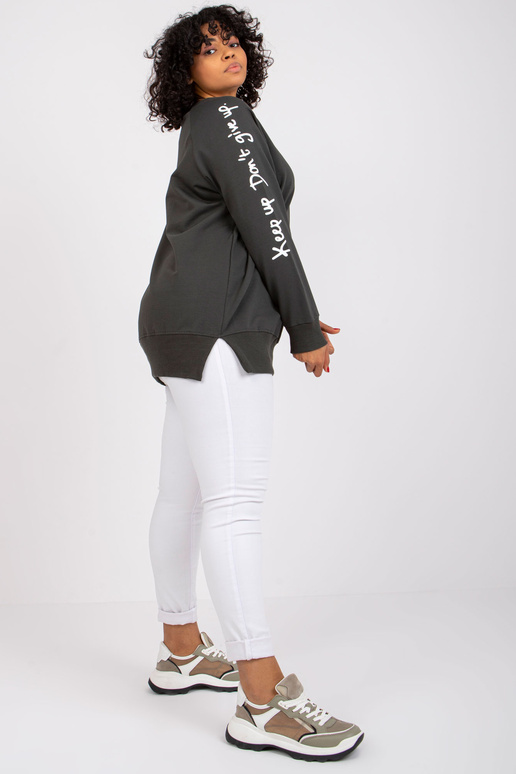 Haki krāsas kokvilnas sporta krekla...