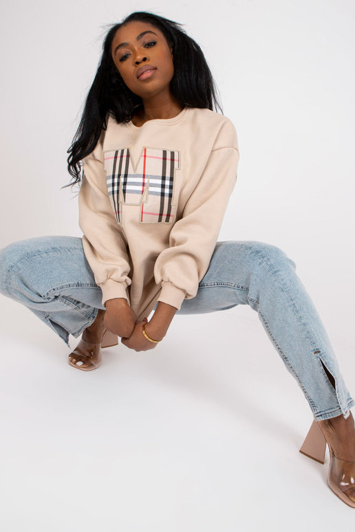 Bēšs džemperis bez kapuces ar Elise...