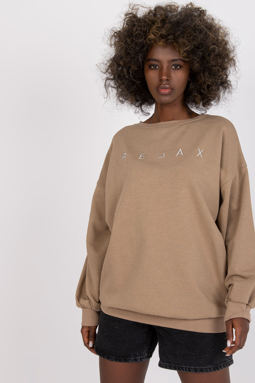 Tumši bēšs liela izmēra džemperis bez...