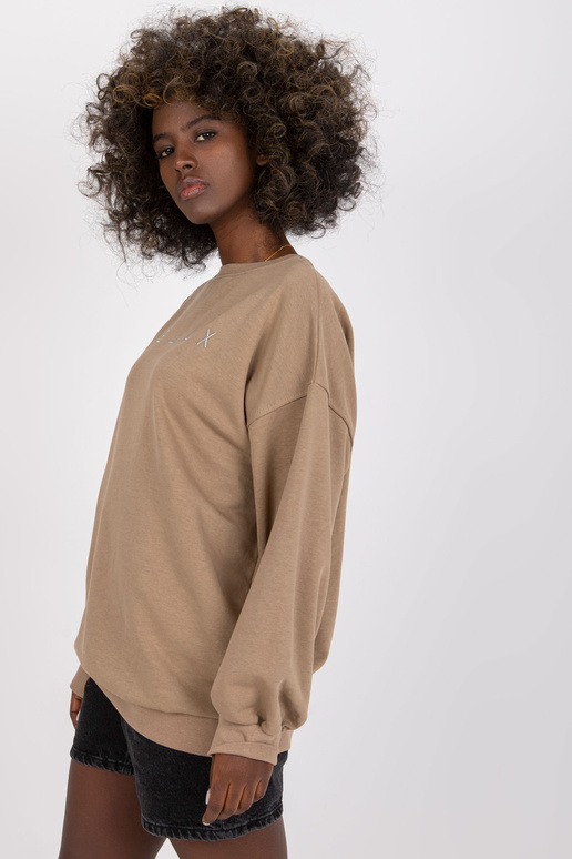 Tumši bēšs liela izmēra džemperis bez...