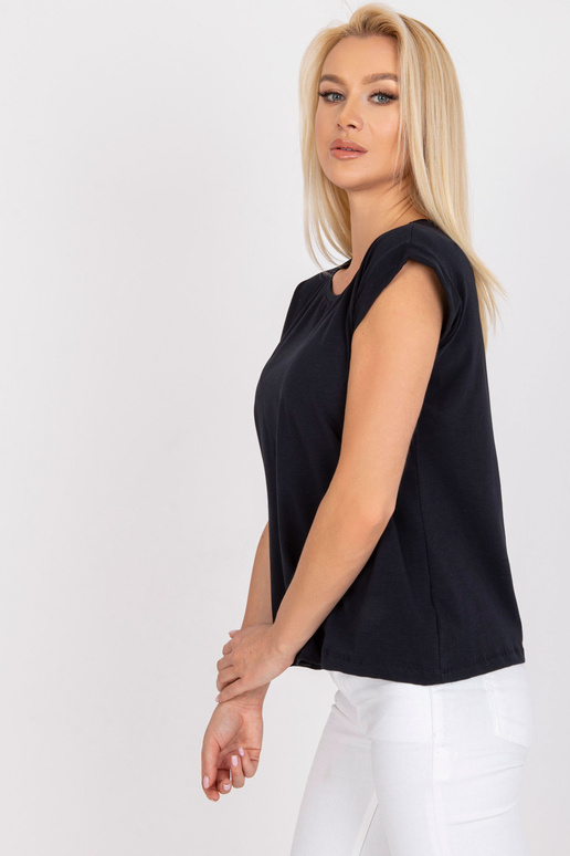 Tumšs Navy Loose Cotton Revolution...