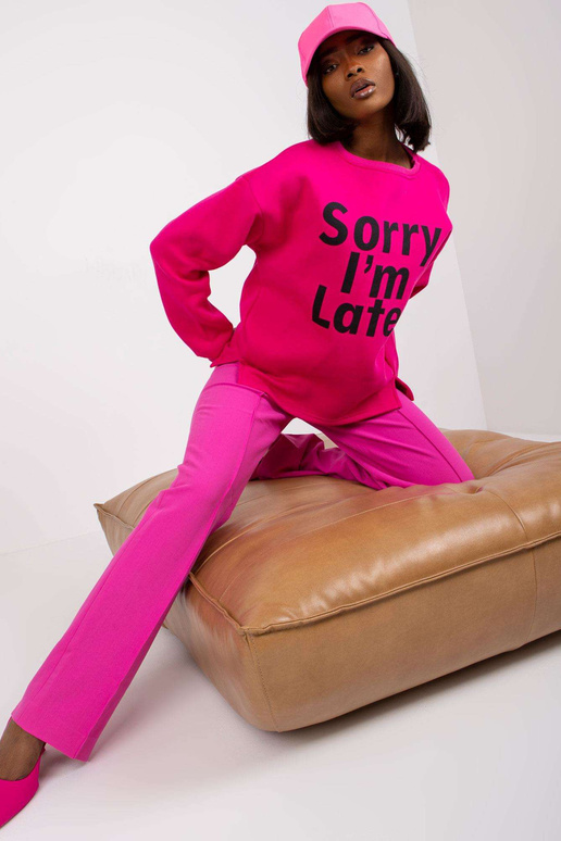 Fuksijas krāsas sporta krekls ar...