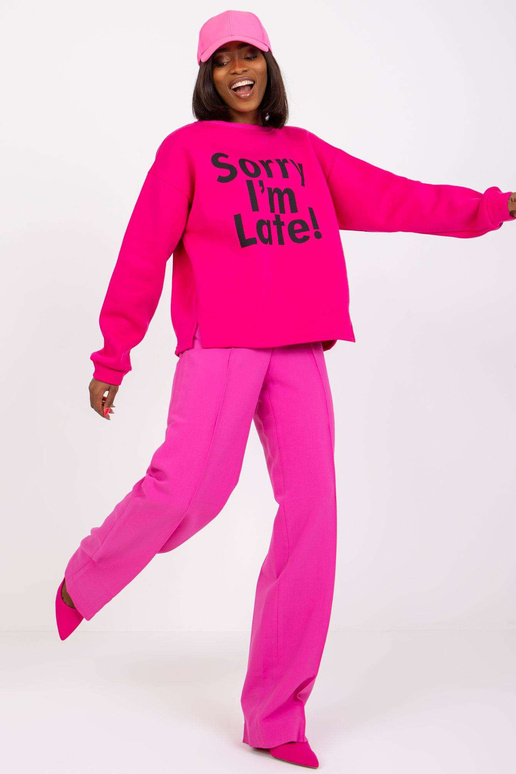 Fuksijas krāsas sporta krekls ar...