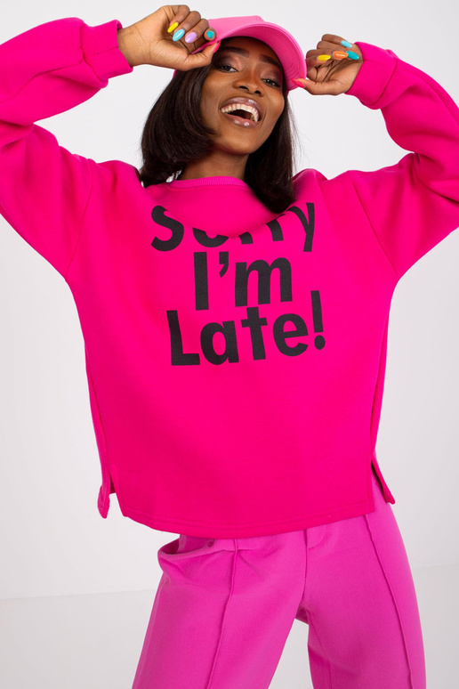 Fuksijas krāsas sporta krekls ar...