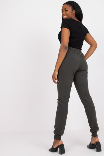 Khaki kokvilnas sporta bikses 2