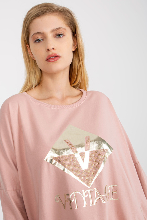 Netīri rozā plus izmēra gara blūze ar...