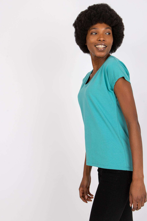 Tirkīza Arlette kokvilnas T-krekls Tirkīza Arlette kokvilnas T-krekls