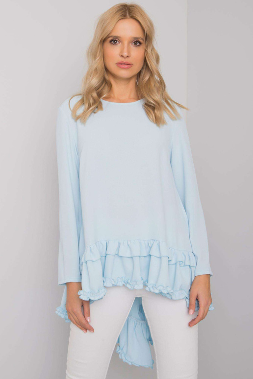 Gaiši zila blūze ar volānu Tracy RUE...