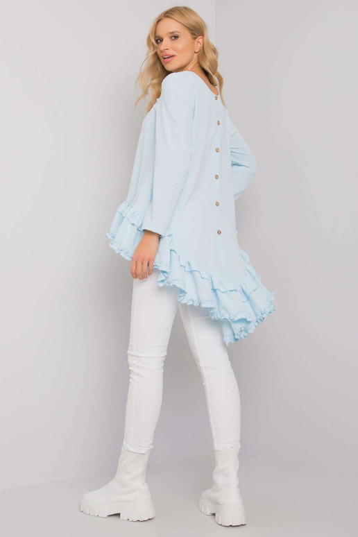 Gaiši zila blūze ar volānu Tracy RUE...