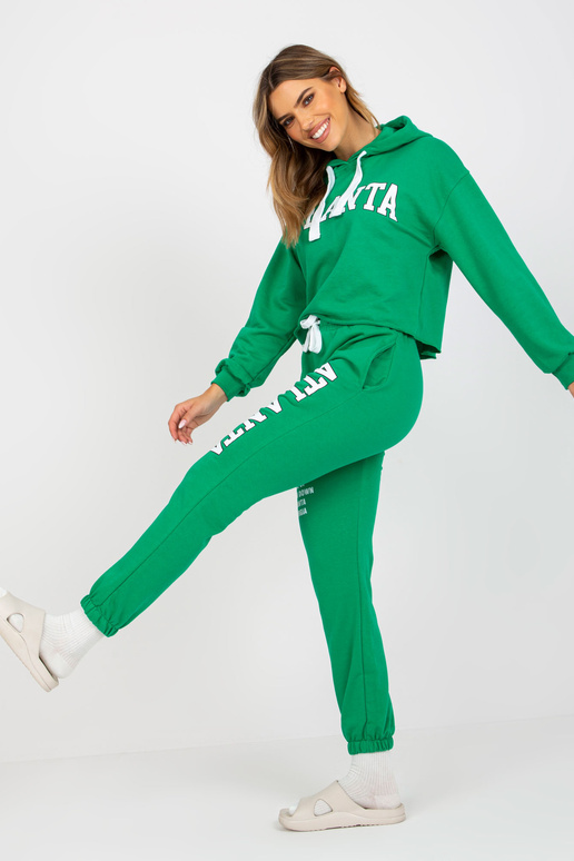 Zaļš divdaļīgs apdrukāts treniņtērpa...