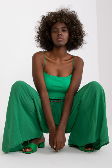 Zaļas platas palazzo bikses...