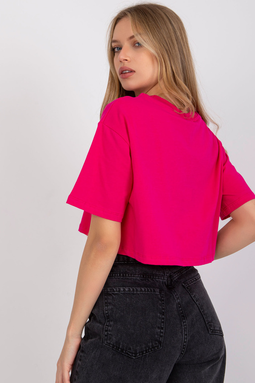 Fuksijas krāsas īss t-krekls Viola
