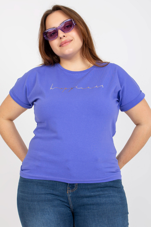 Violets plus izmēra t-krekls ar uzrakstu