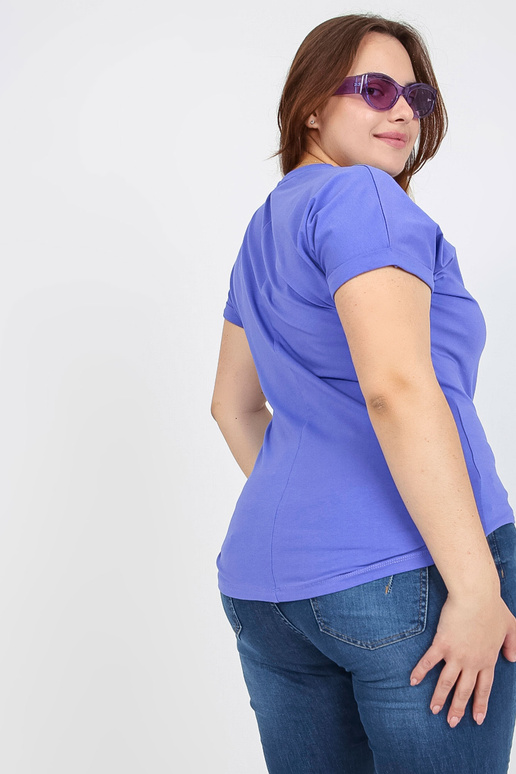 Violets plus izmēra t-krekls ar uzrakstu