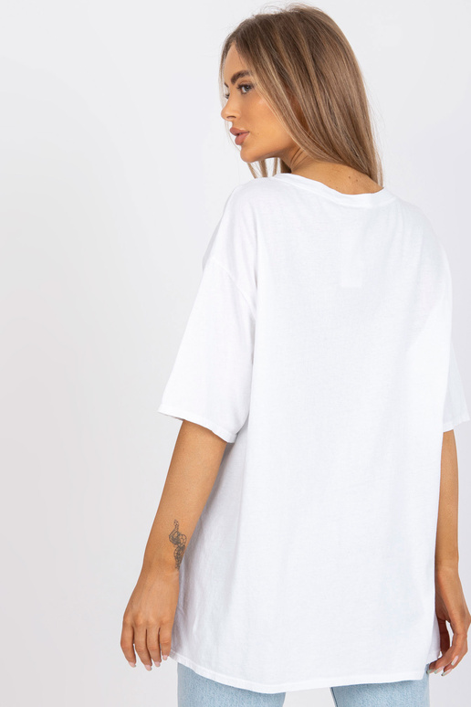 Balts un zaļš oversize t-krekls ar...