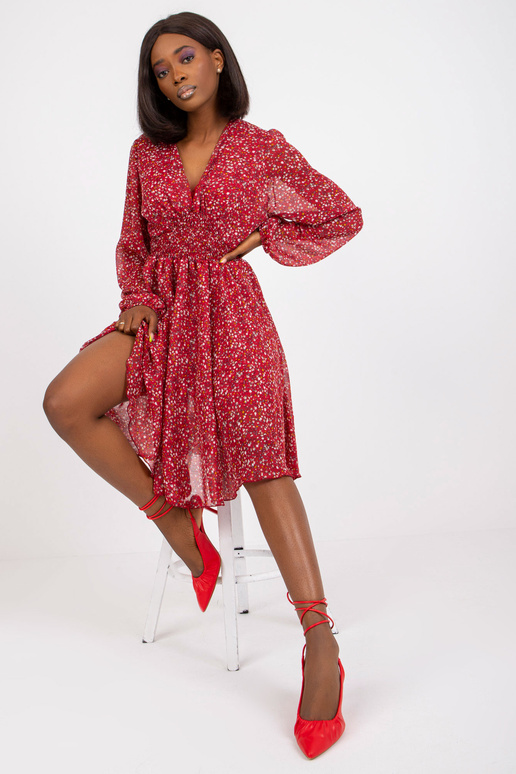 Bordo midi kleita ar ZULUNA apdrukām