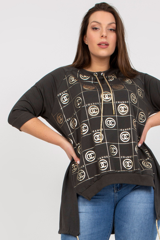 Haki krāsas asimetriska liela izmēra...